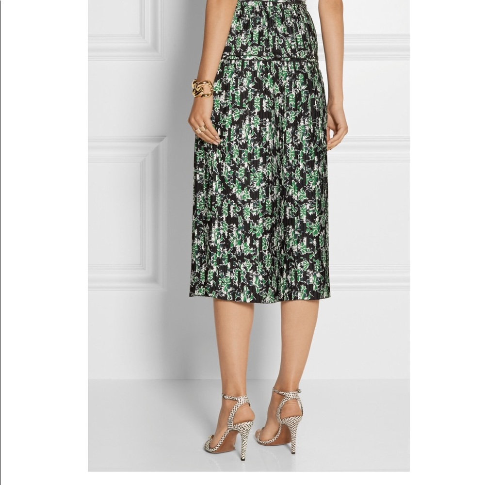 MARNI Floral-Print Pleated Silk Midi Skirt - Picture 3 of 8